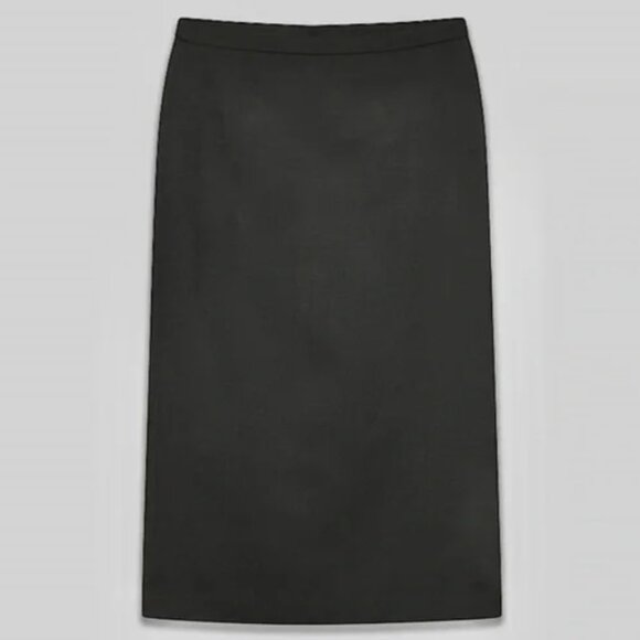 Aritzia Babaton Stiletto Black Wool Midi Pencil Skirt 00 NWT